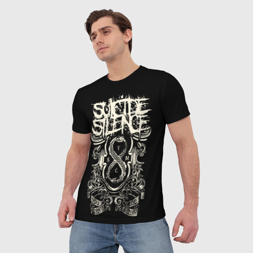 Мужская футболка 3D с принтом Suicide Silence, фото на моделе #1