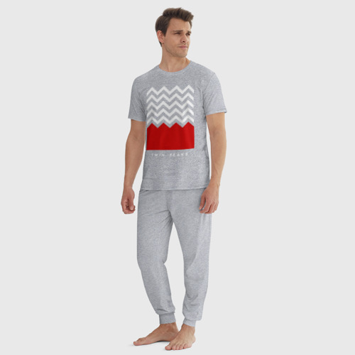 Мужская пижама хлопок с принтом Твин Пикс, вид сбоку #3