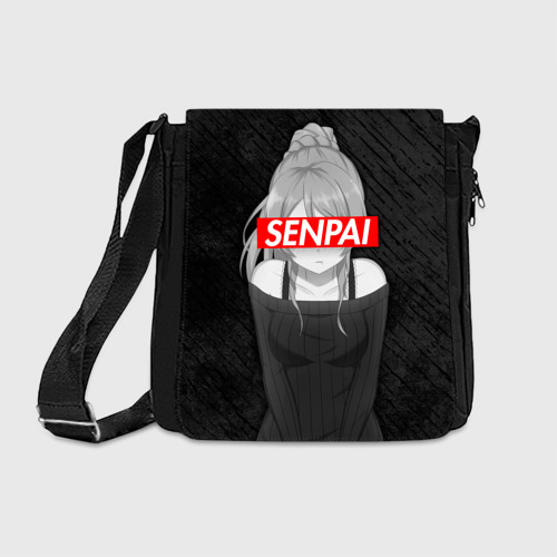 Сумка через плечо с принтом Anime Senpai Girl, вид спереди #2