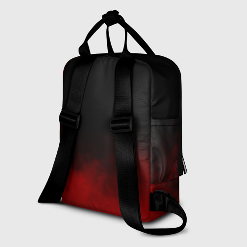 Женский рюкзак 3D с принтом Акаме в красной дымке, вид сзади #1