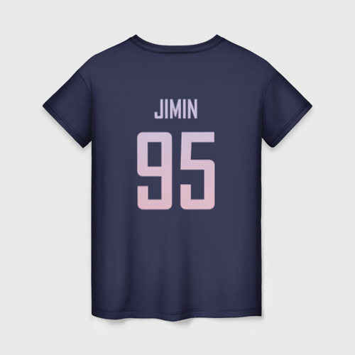Женская футболка 3D с принтом Love Yourself BTS (JIMIN), вид сзади #1