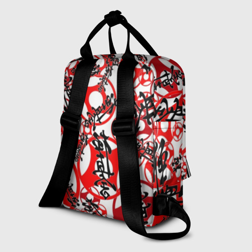 Женский рюкзак 3D с принтом Каратэ киокушинкай, вид сзади #1