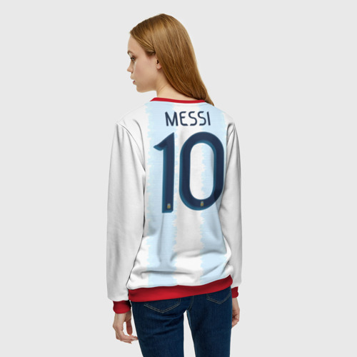 Женский свитшот 3D с принтом Messi Copa America 2019, вид сзади #2
