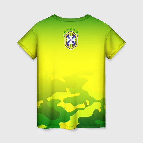 Женская футболка 3D с принтом Бразилия, вид сзади #1