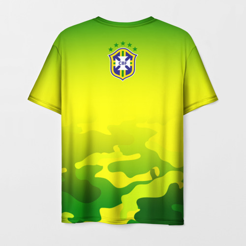 Мужская футболка 3D с принтом Бразилия, вид сзади #1