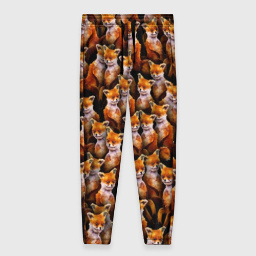 Женские брюки 3D с принтом Упоротые лисы, вид спереди #2
