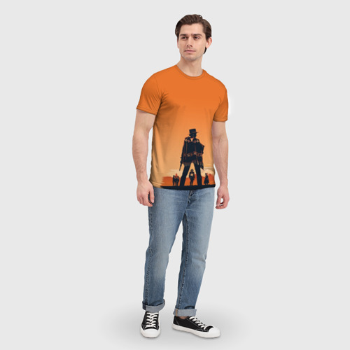 Мужская 3D футболка с принтом Назад в будущее, вид сбоку #3