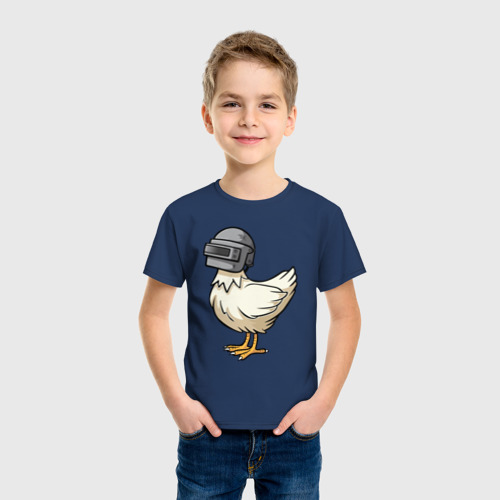 Детская футболка хлопок с принтом Playerunknown`s Battlegrounds, фото на моделе #1
