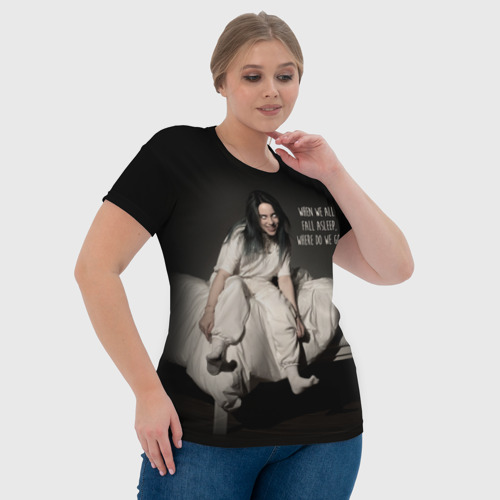 Женская футболка 3D с принтом Billie Eilish, фото #4