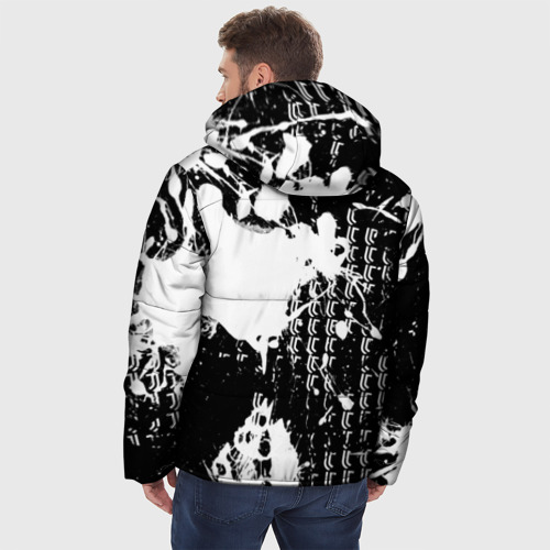 Мужская зимняя куртка 3D с принтом Juventus, вид сзади #2