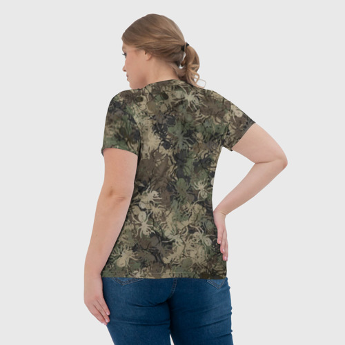 Женская футболка 3D с принтом Камуфляж Prodigy, вид сзади #2