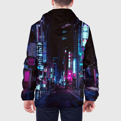Мужская куртка 3D с принтом Cyberpunk 2077, вид сзади #2