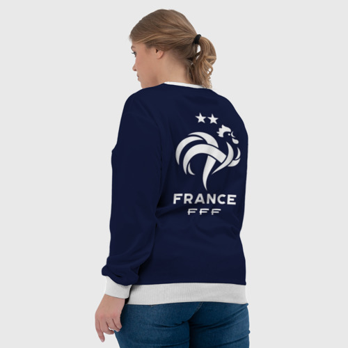 Женский свитшот 3D с принтом Сборная Франции, вид сзади #2