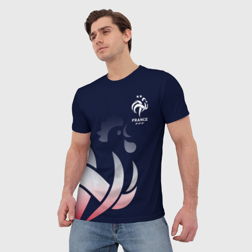 Мужская футболка 3D с принтом Сборная Франции, фото на моделе #1