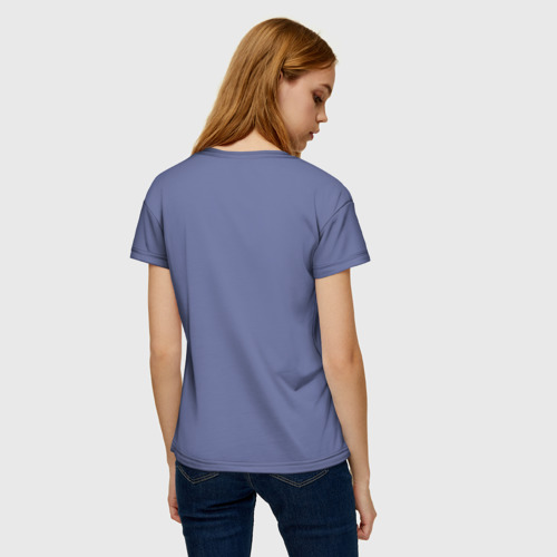 Женская 3D футболка с принтом BTS, вид сзади #2