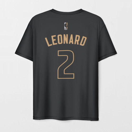 Мужская футболка 3D с принтом Toronto Raptors Leonard, вид сзади #1