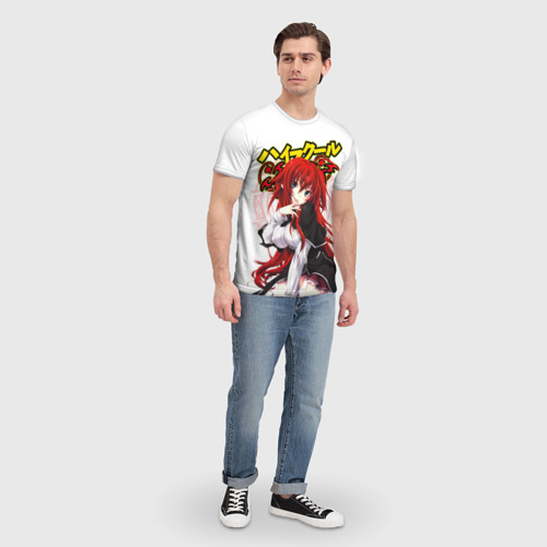 Мужская 3D футболка с принтом Риас Гремори стоит, вид сбоку #3
