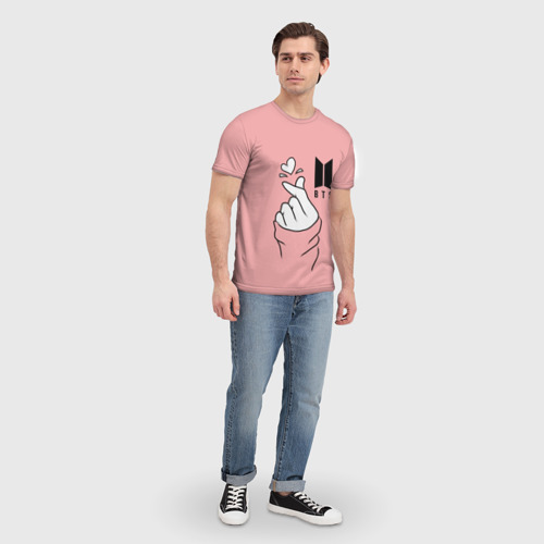 Мужская футболка 3D с принтом BTS, вид сбоку #3
