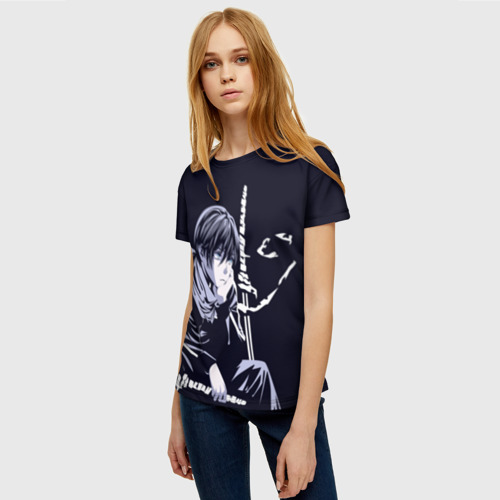 Женская футболка 3D с принтом Грустный Ято Бездомный Бог, фото на моделе #1