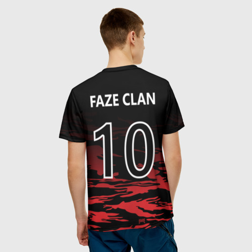Мужская 3D футболка с принтом Faze clan - Jersey pro 2019, вид сзади #2