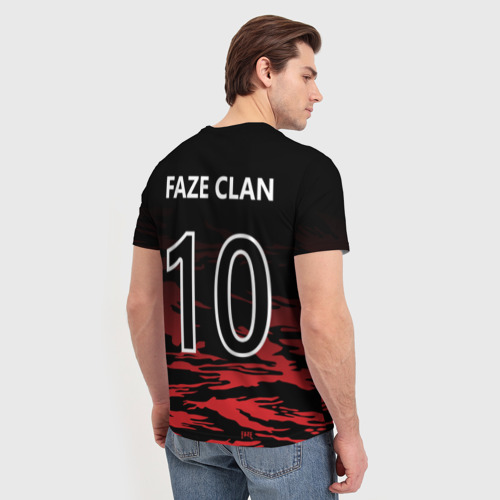 Мужская футболка 3D с принтом FaZe clan - Jersey pro 2019, вид сзади #2