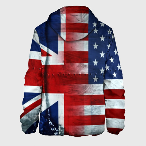 Мужская куртка 3D с принтом Англия&Америка, вид сзади #1