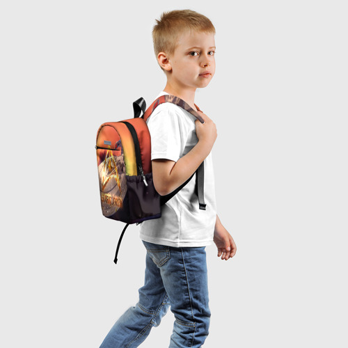 Детский рюкзак 3D с принтом Звездный путь, вид сзади #1