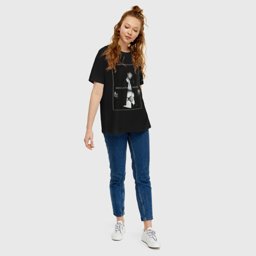 Женская футболка хлопок Oversize с принтом Boulevard Depo, вид сбоку #3
