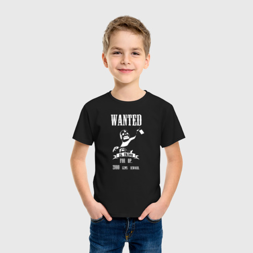 Детская футболка хлопок с принтом WANTED El Primo, фото на моделе #1