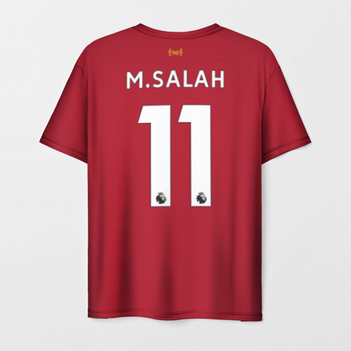 Мужская футболка 3D с принтом Salah home 19-20, вид сзади #1