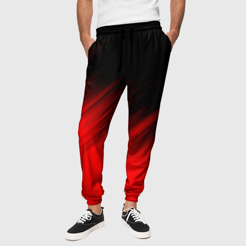 Мужские брюки 3D с принтом Полосы и ничего лишнего, вид сбоку #3