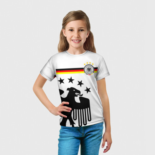Детская футболка 3D с принтом Сборная Германии, вид сбоку #3