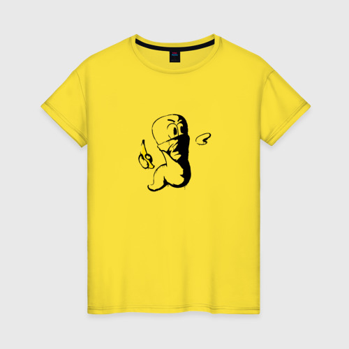 Женская футболка хлопок с принтом Worms, вид спереди #2