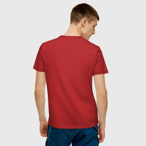 Мужская футболка с принтом Сборная Испании, вид сзади #2