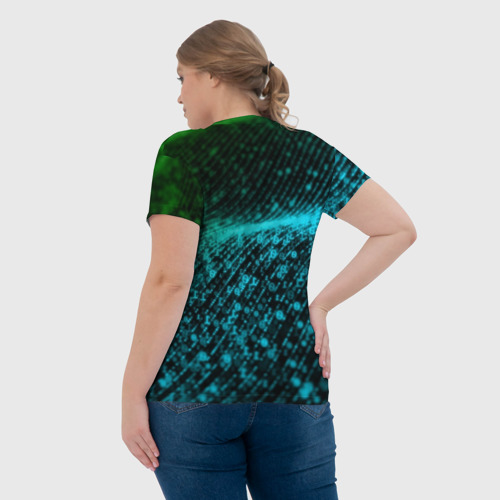 Женская футболка 3D с принтом ПРОГРАММИСТ, вид сзади #2