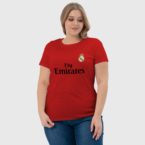 Женская футболка хлопок с принтом BENZEMA REAL, фото #4