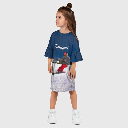 Детское платье 3D с принтом Rossignol, фото на моделе #1