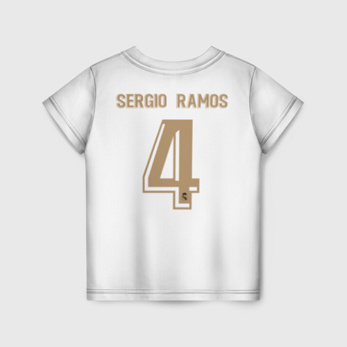 Детская футболка 3D с принтом Ramos home 19-20, вид сзади #1