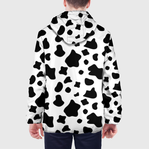 Мужская куртка 3D с принтом Корова, вид сзади #2