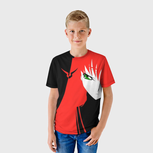 Детская футболка 3D с принтом Code geass силуэт, фото на моделе #1