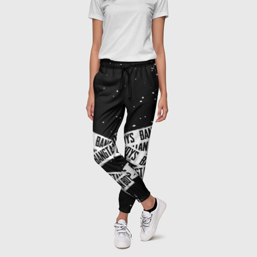 Женские брюки 3D с принтом BTS / БТС, фото на моделе #1