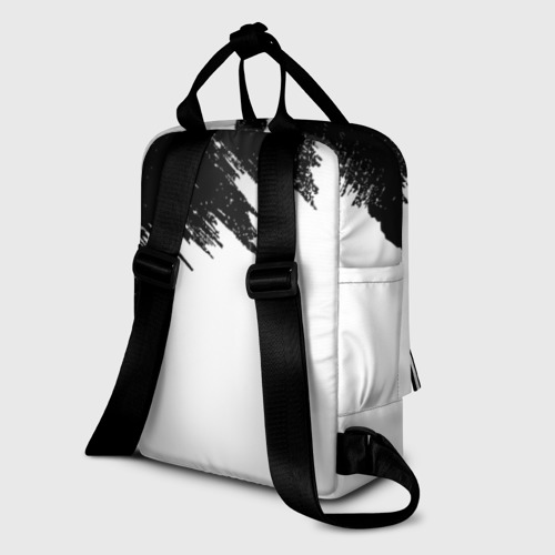 Женский рюкзак 3D с принтом BTS / БРЫЗГИ КРАСОК, вид сзади #1