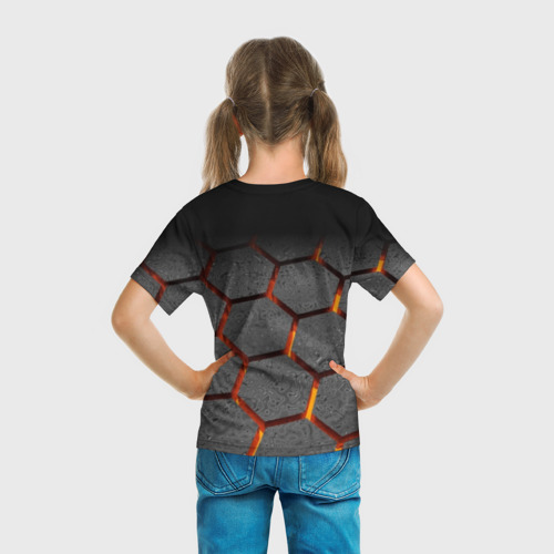 Детская футболка 3D с принтом Brawl Stars Hex, вид сзади #2