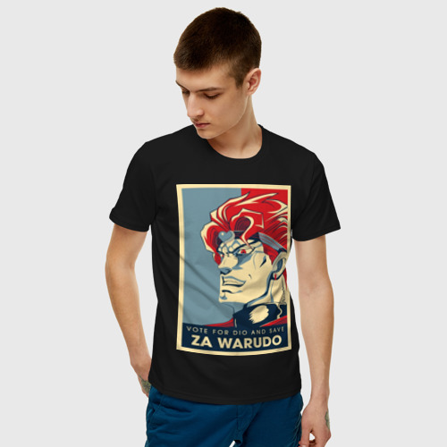 Мужская футболка с принтом Дио Брандо, фото на моделе #1