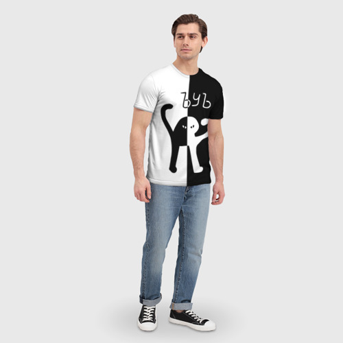Мужская футболка 3D с принтом ЪУЪ, вид сбоку #3