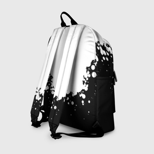 Рюкзак 3D с принтом Логотип Черный Клевер точечный фон, вид сзади #1