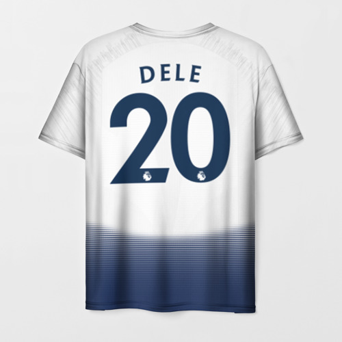 Мужская футболка 3D с принтом Dele Alli home 18-19, вид сзади #1