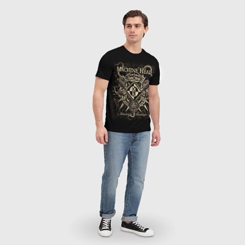 Мужская футболка 3D с принтом Machine Head, вид сбоку #3