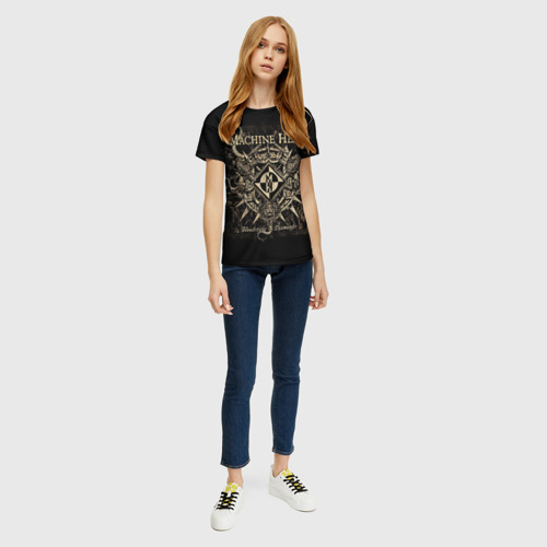 Женская футболка 3D с принтом Machine Head, вид сбоку #3