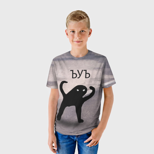 Детская футболка 3D с принтом ЪУЪ съука Оригинал, фото на моделе #1
